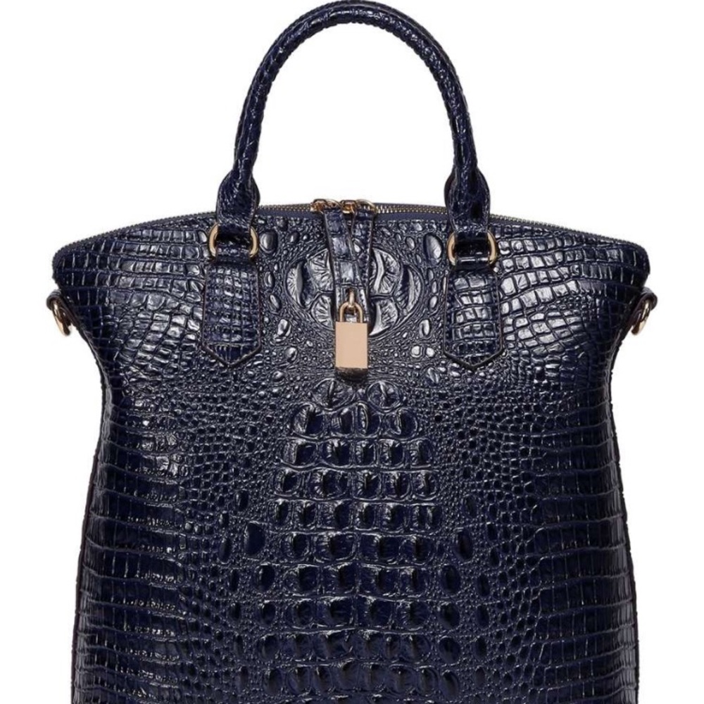 Croc Embossed leather tote
